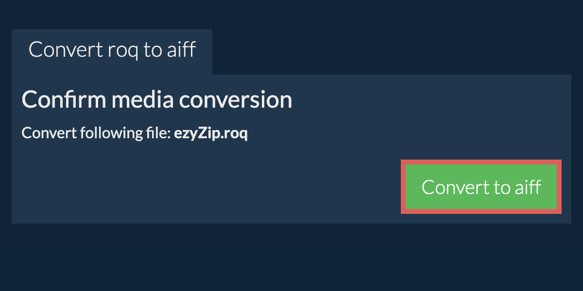 Convert to AIFF