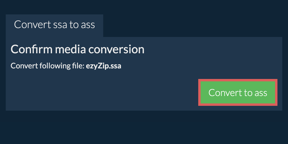 Convert to ASS