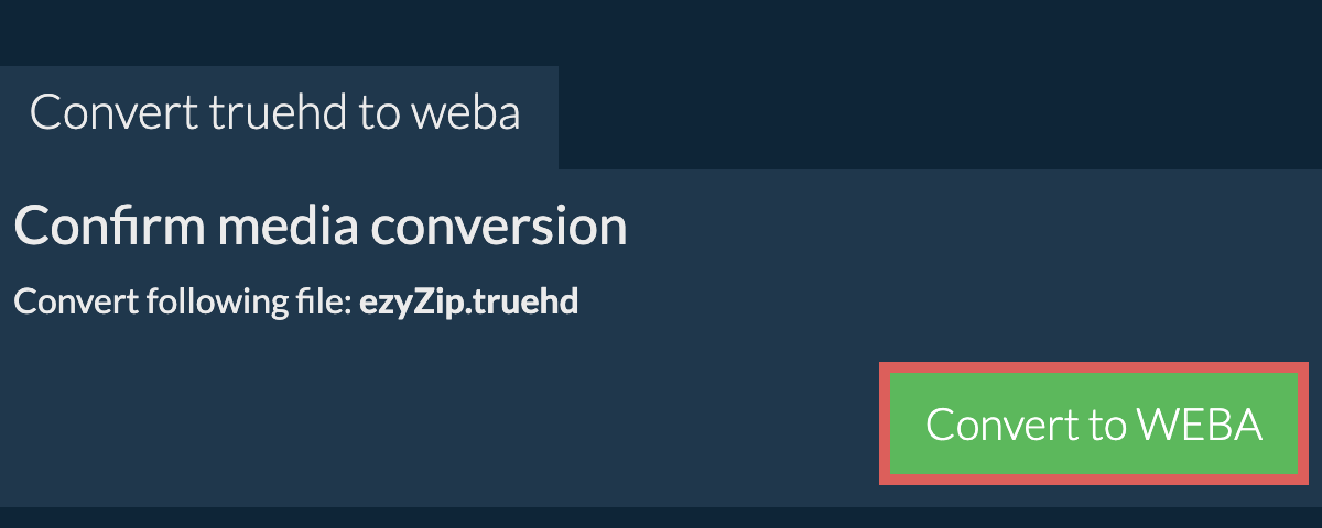 Convert to WEBA