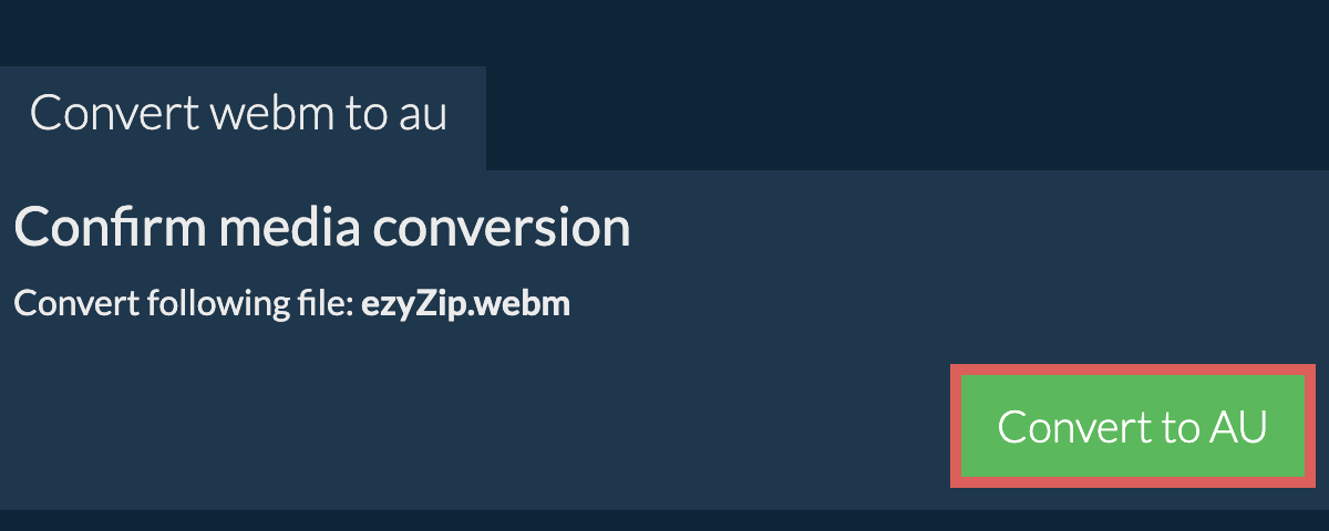 Convert to AU