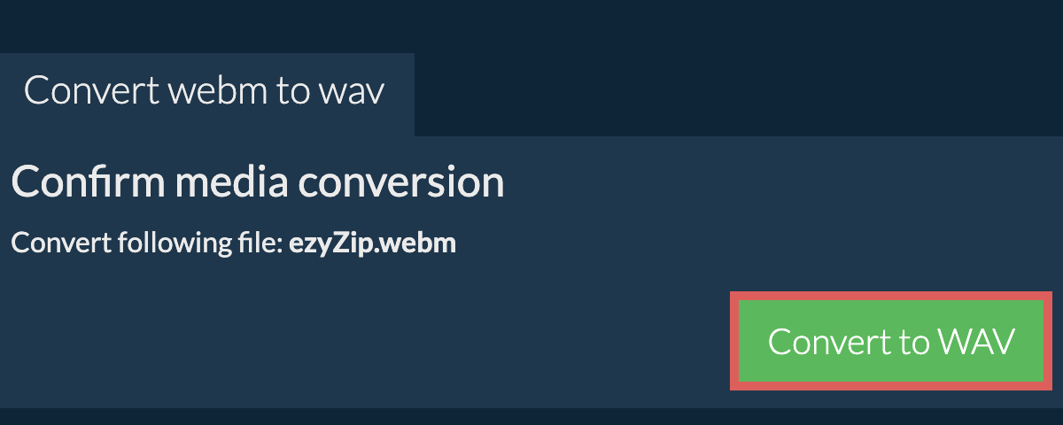 Convert to WAV