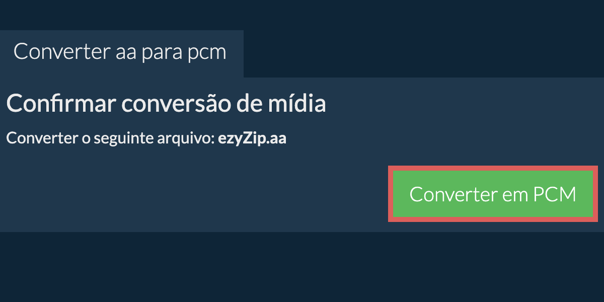 Converter em PCM