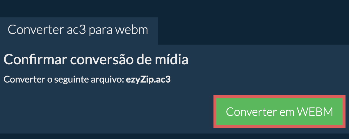 Converter em WEBM