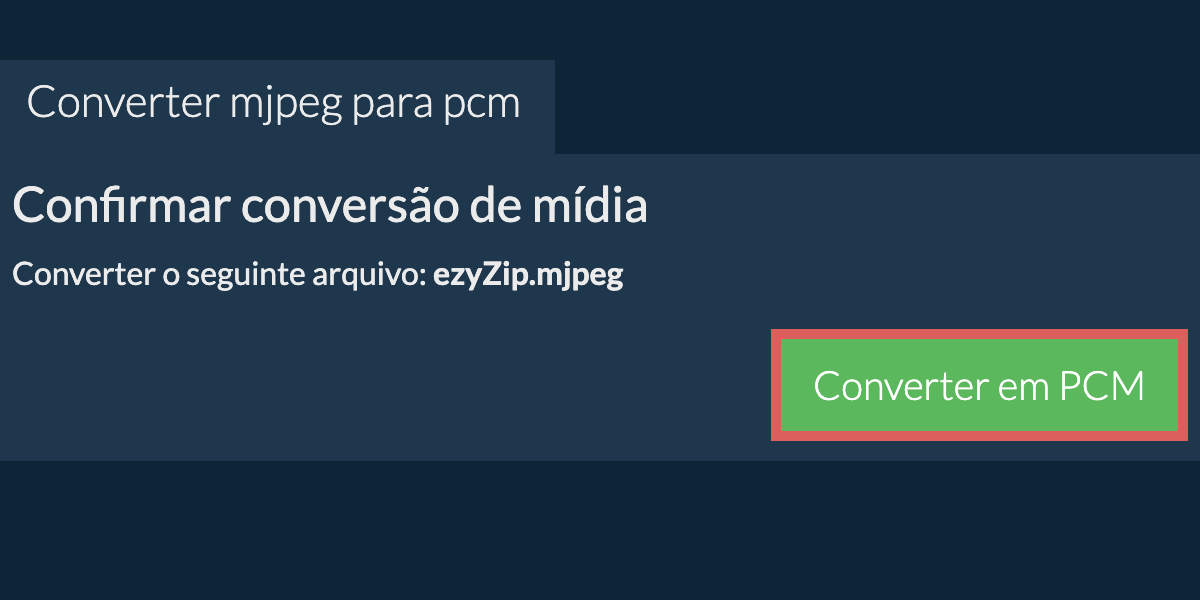 Converter em PCM