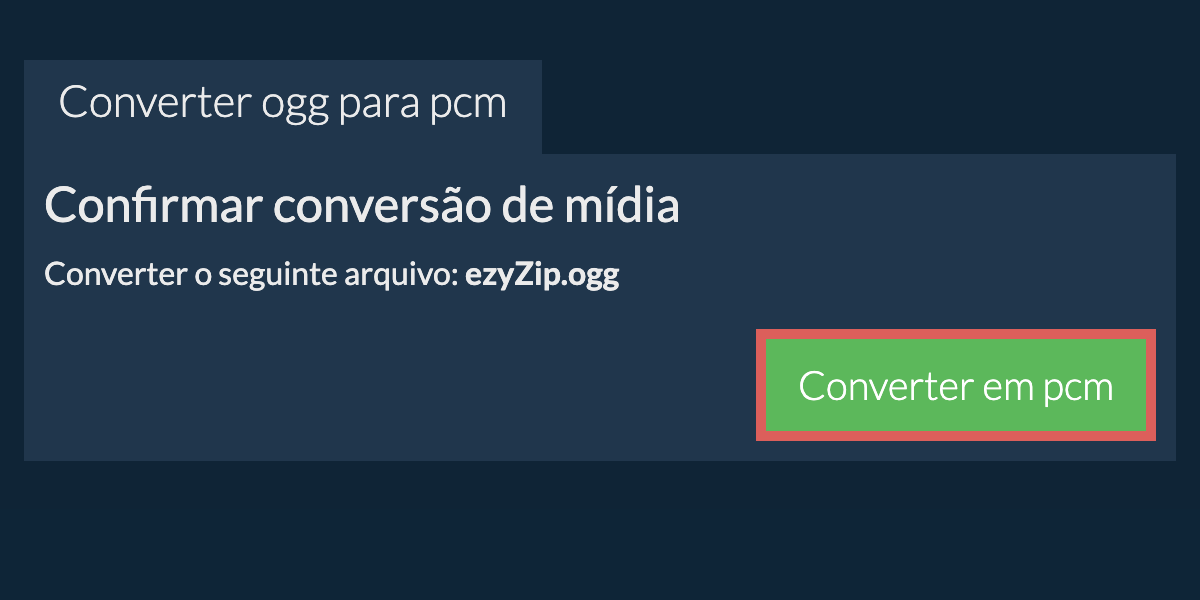 Converter em PCM