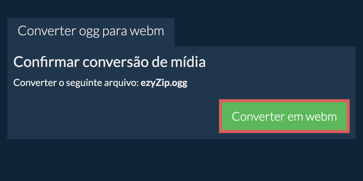 Converter em WEBM