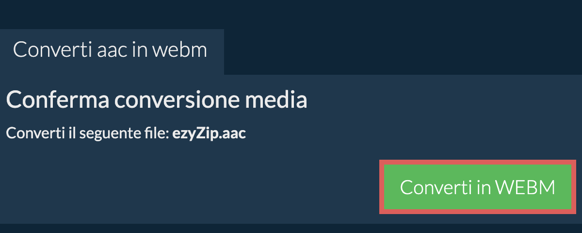 Converti in WEBM