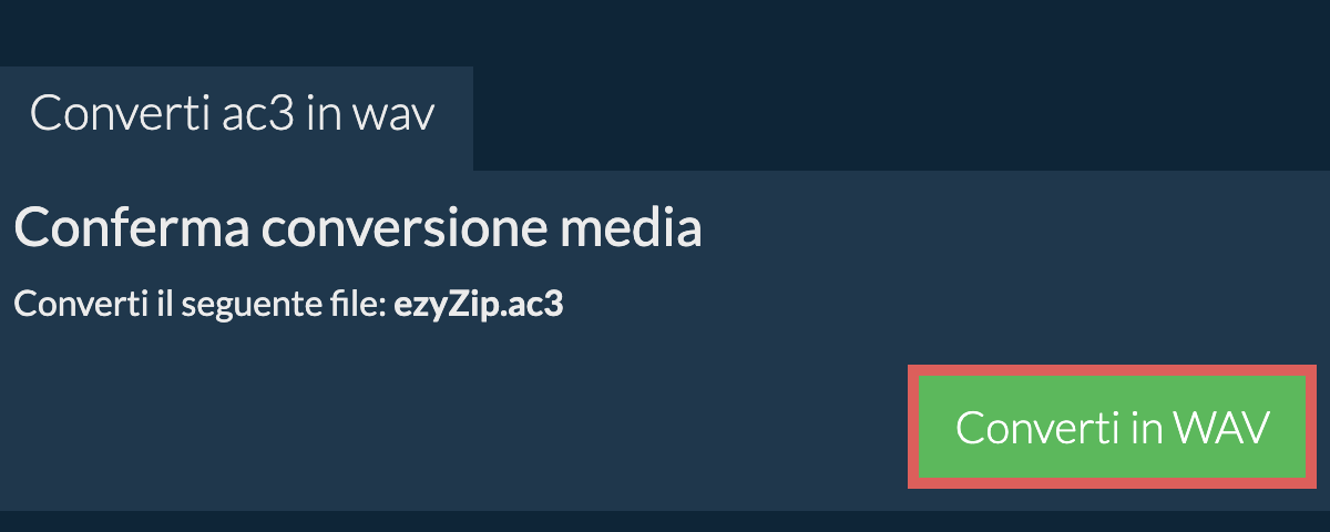 Converti in WAV
