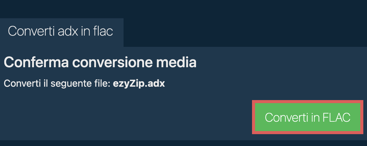 Converti in FLAC