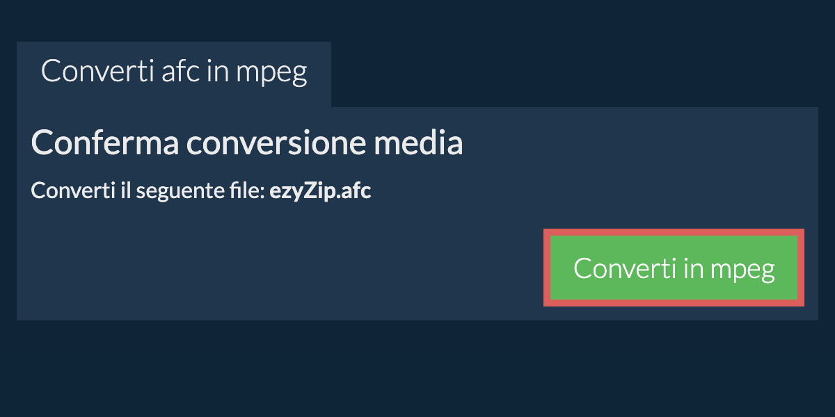 Converti in MPEG