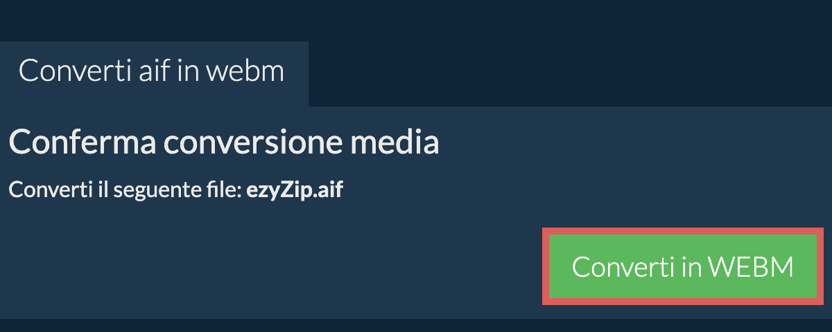 Converti in WEBM