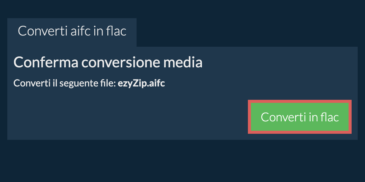 Converti in FLAC