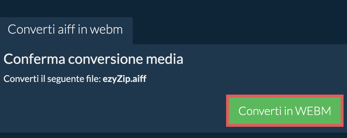 Converti in WEBM