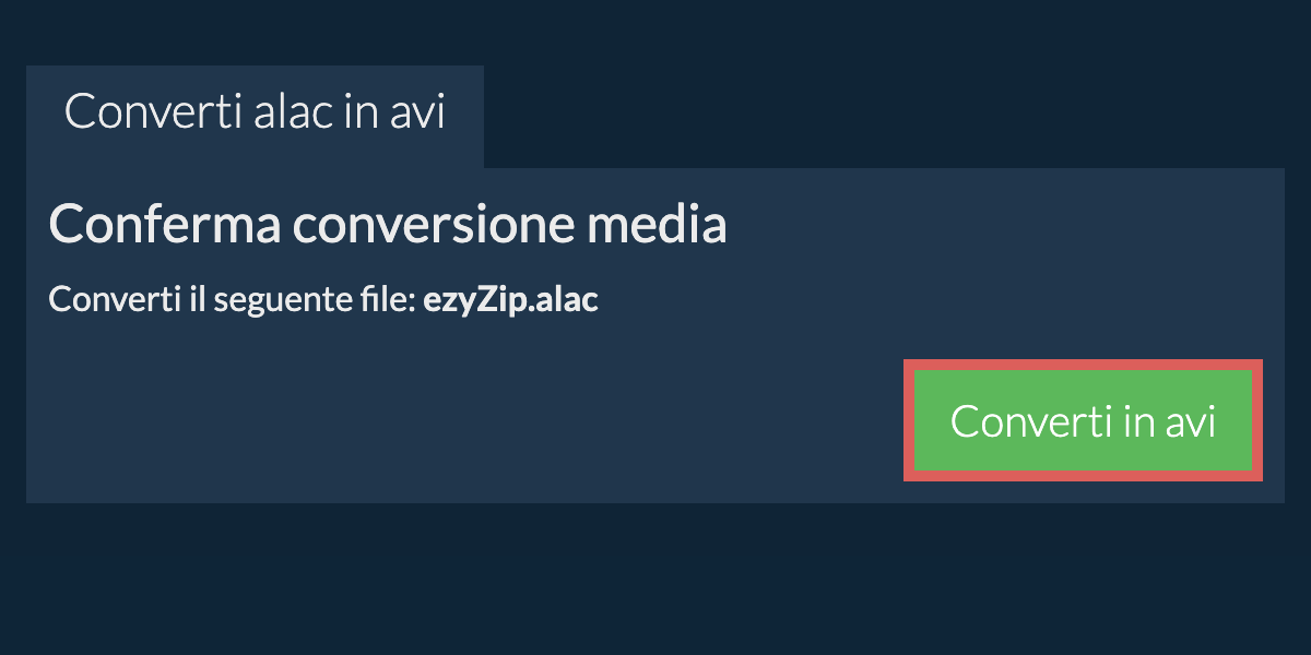 Converti in AVI
