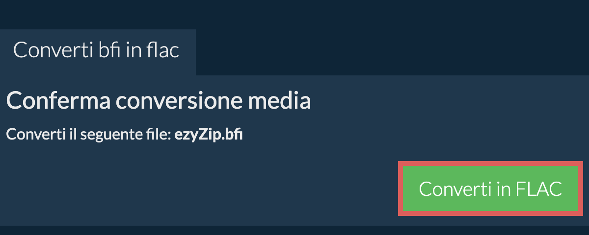 Converti in FLAC