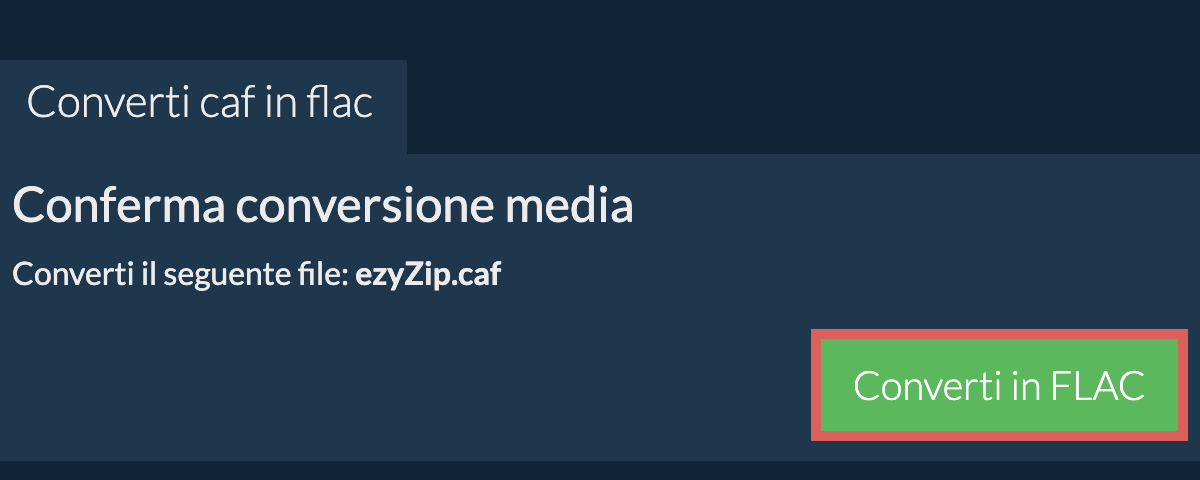 Converti in FLAC