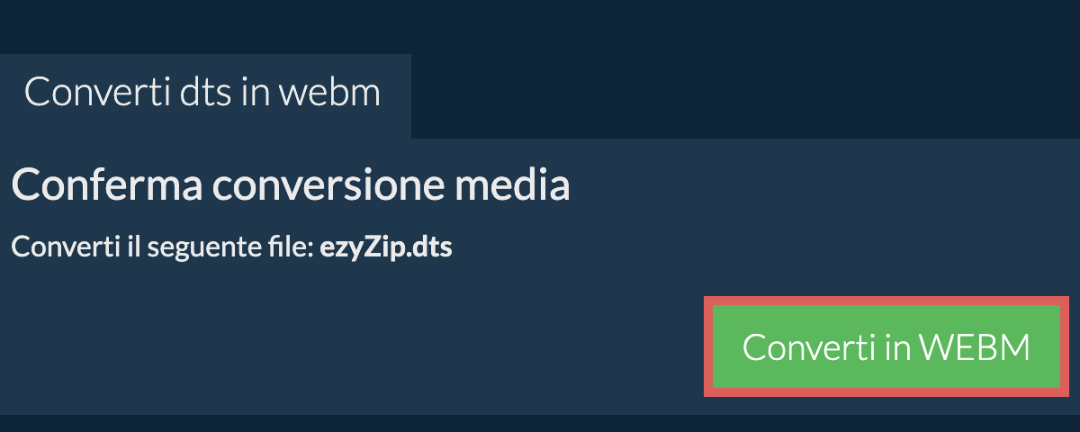 Converti in WEBM