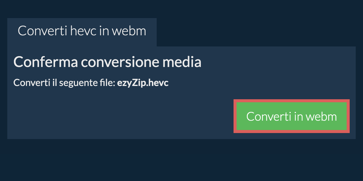 Converti in WEBM