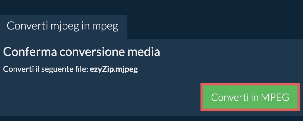 Converti in MPEG