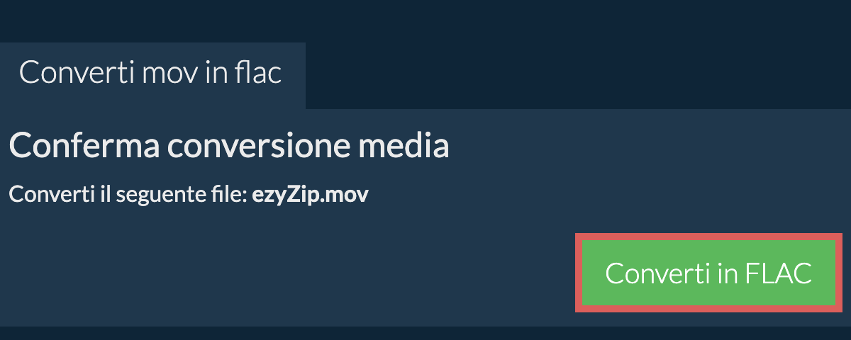 Converti in FLAC