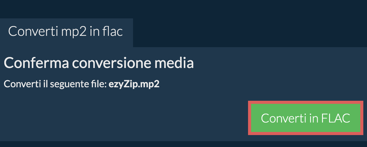 Converti in FLAC