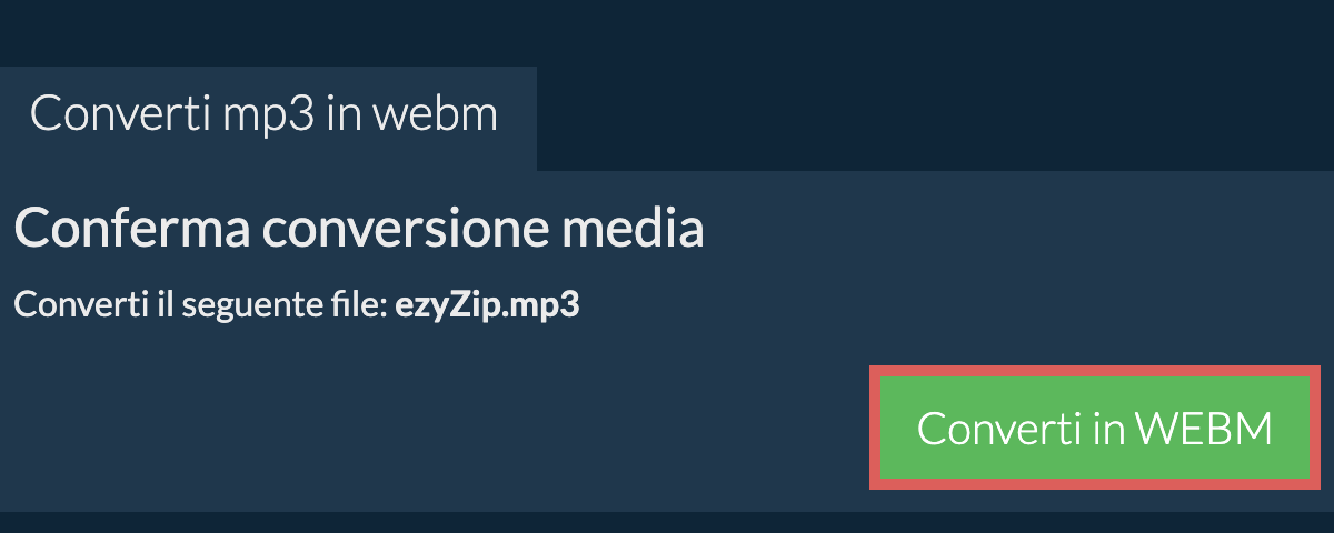 Converti in WEBM