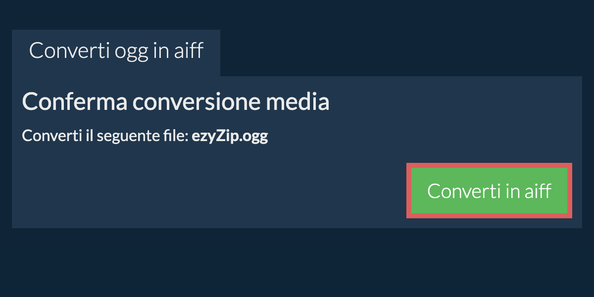 Converti in AIFF