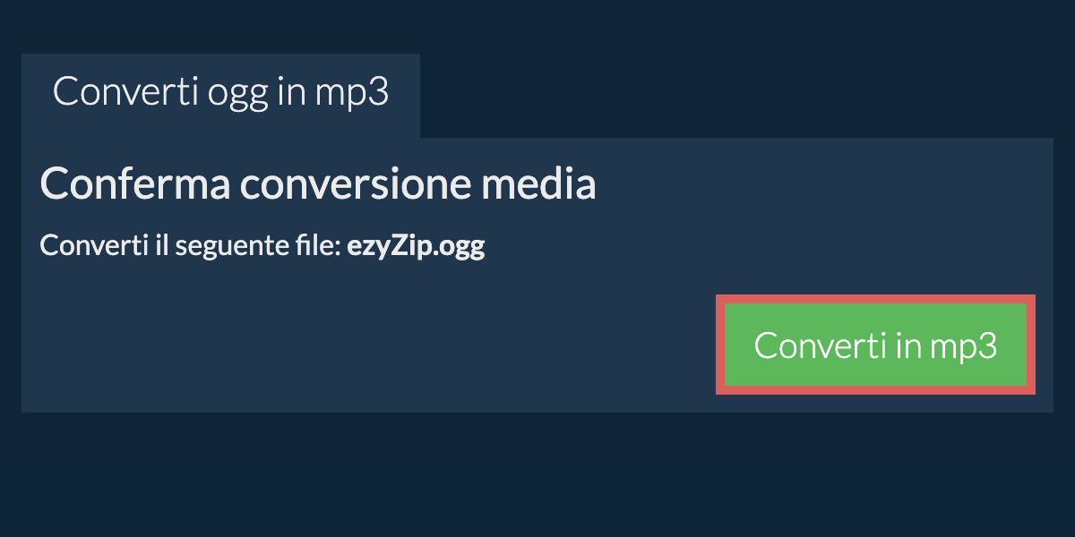 Converti in MP3