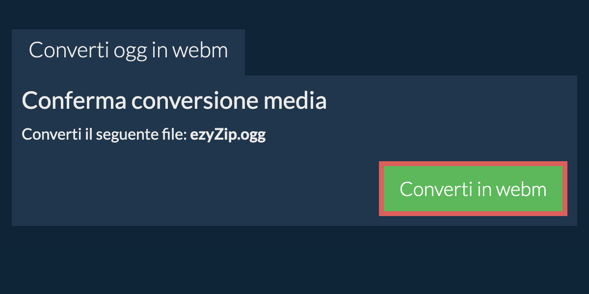 Converti in WEBM