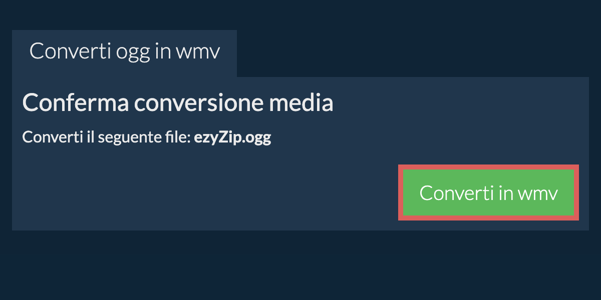 Converti in WMV