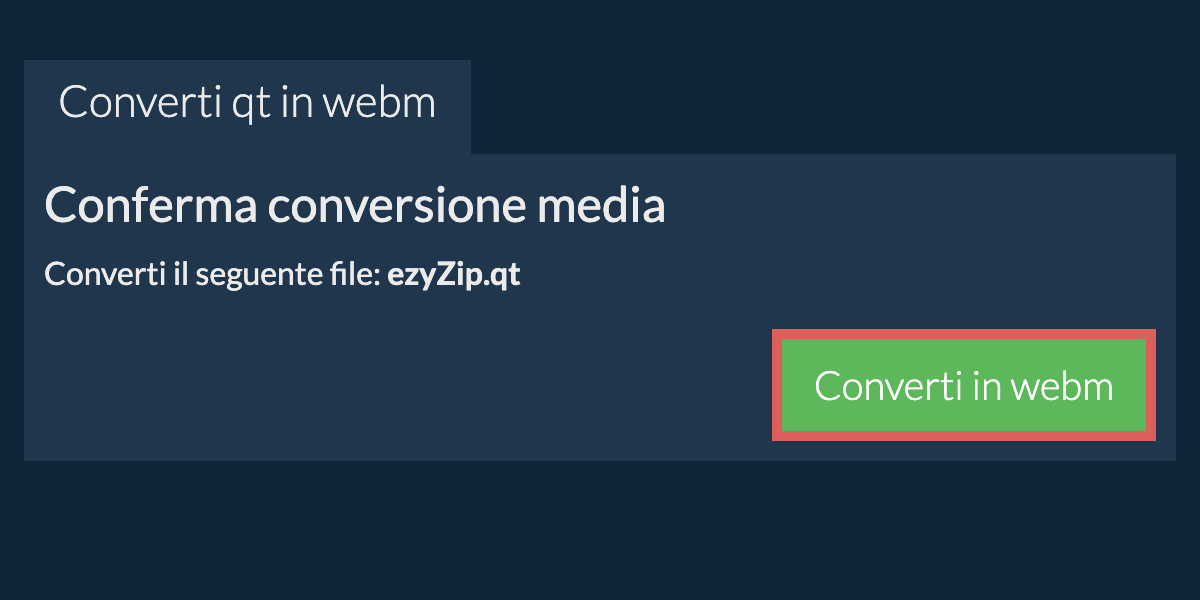 Converti in WEBM