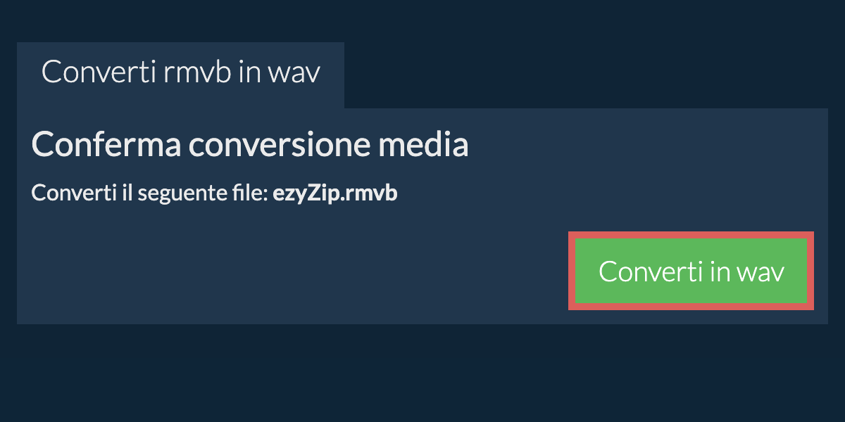 Converti in WAV