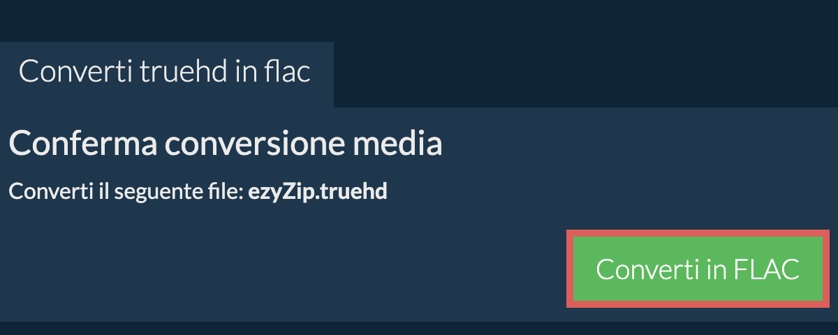 Converti in FLAC