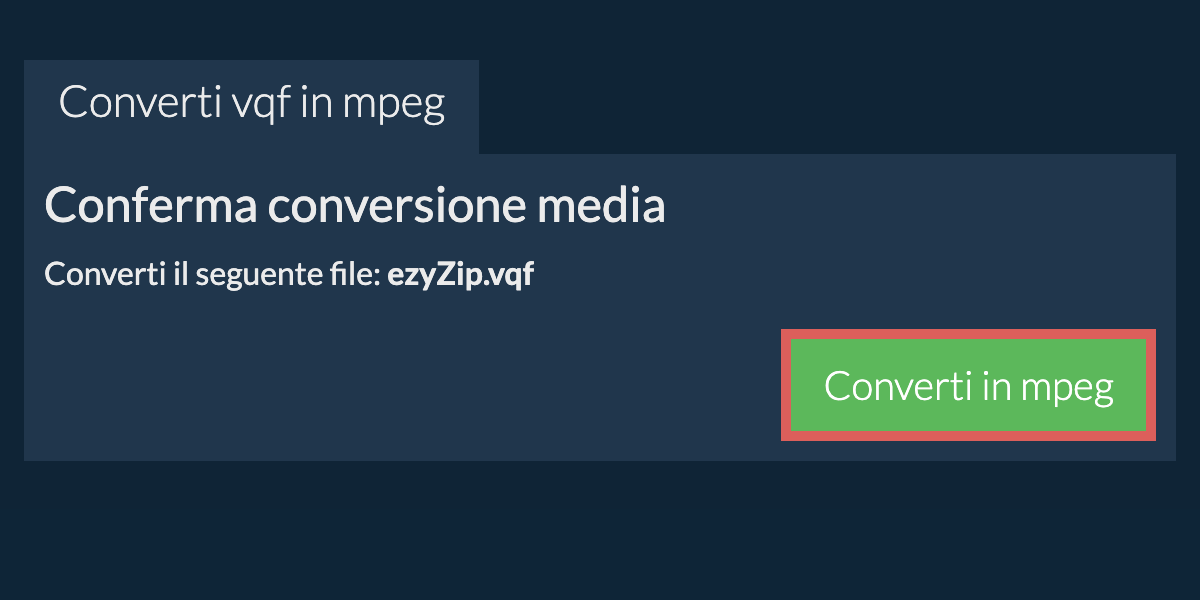Converti in MPEG