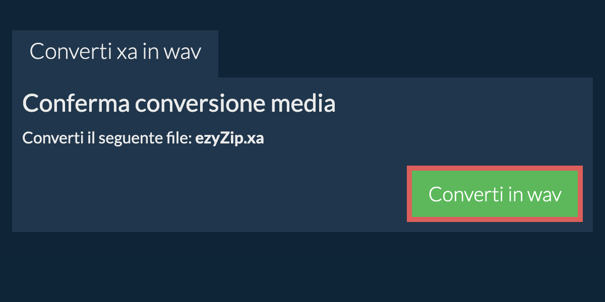 Converti in WAV