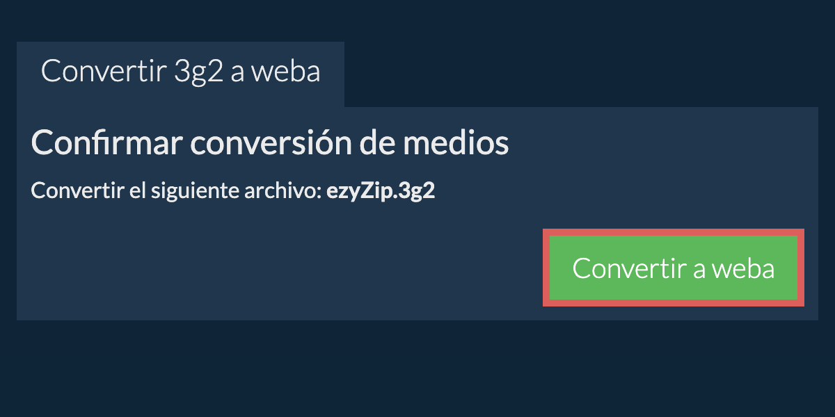 Convertir a WEBA