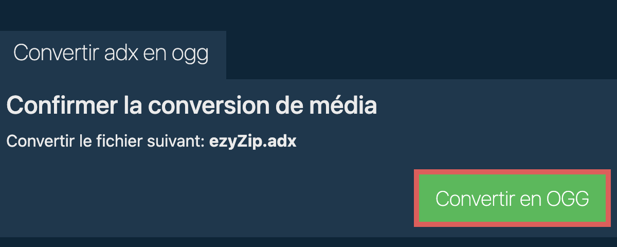 Convertir en OGG