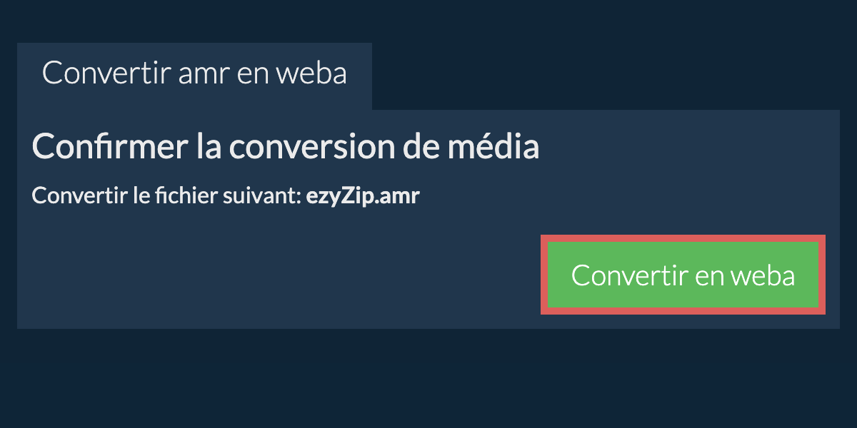 Convertir en WEBA