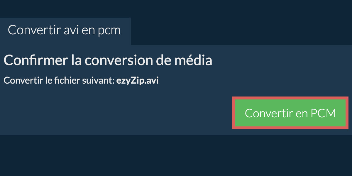 Convertir en PCM