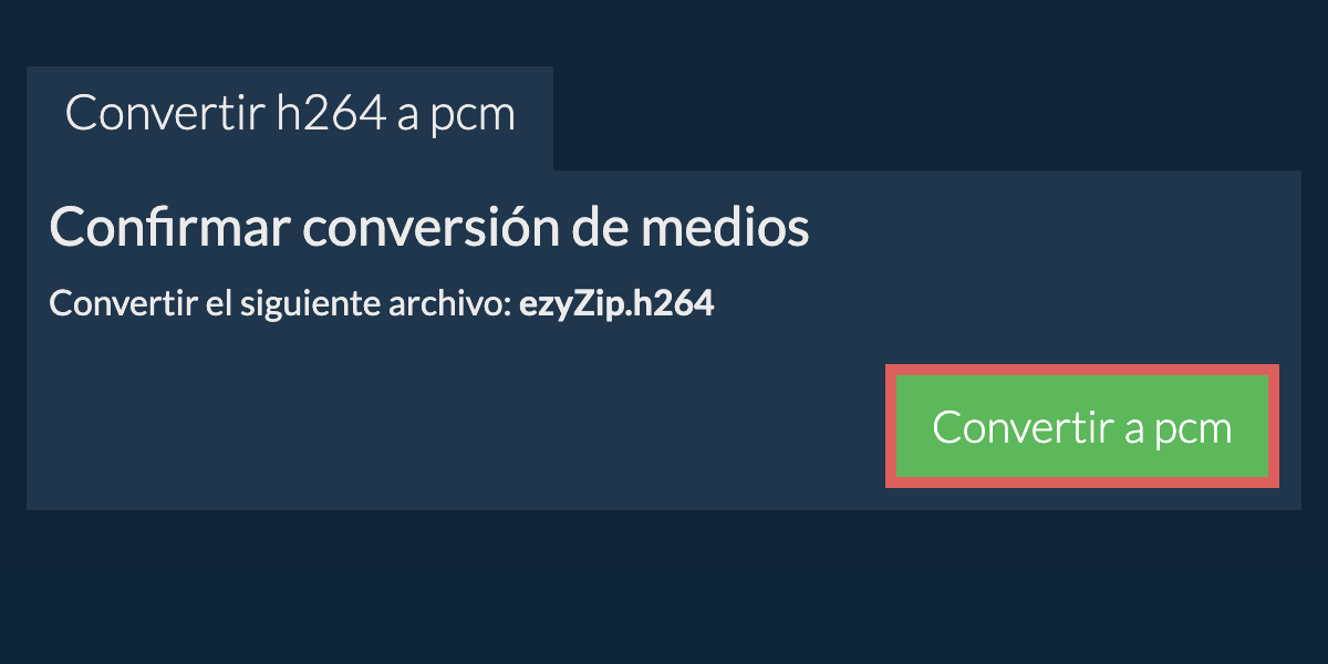 Convertir a PCM