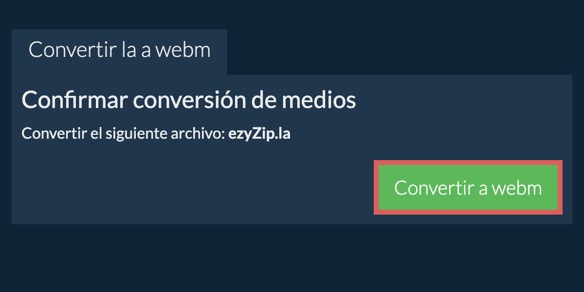 Convertir a WEBM
