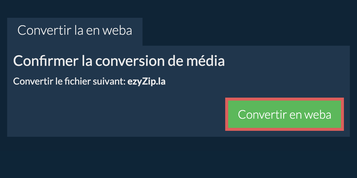 Convertir en WEBA