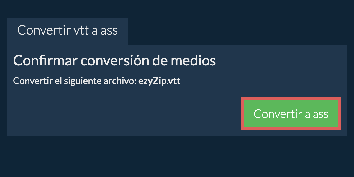 Convertir a ASS