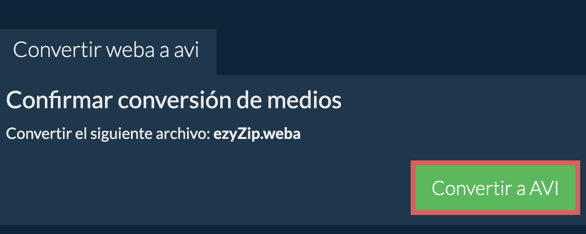 Convertir a AVI