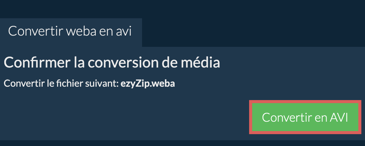 Convertir en AVI