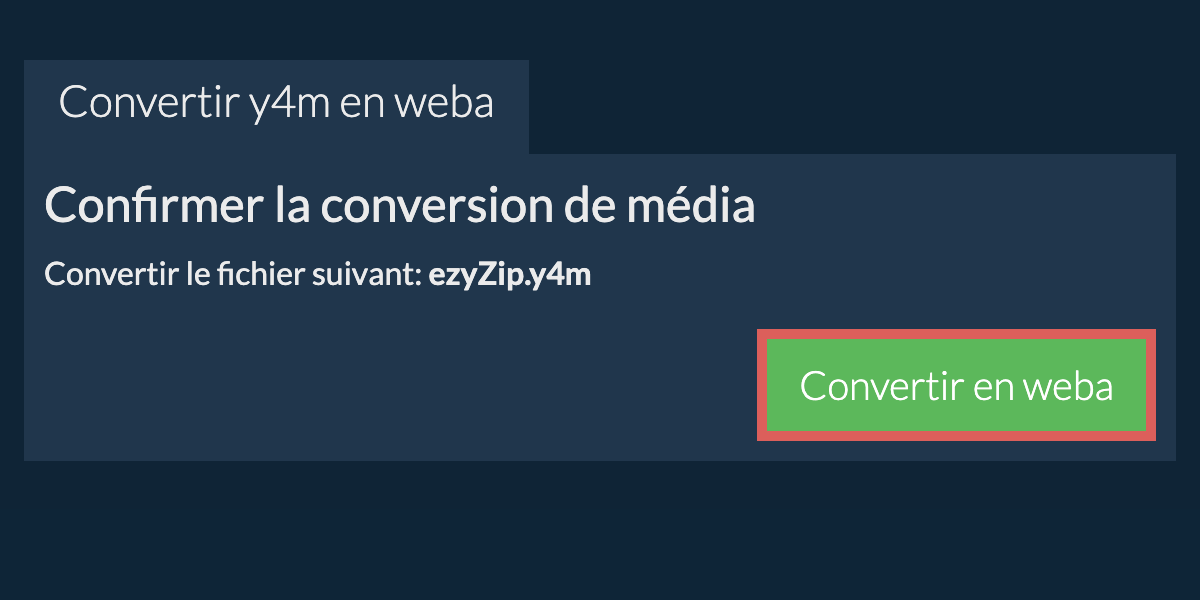Convertir en WEBA