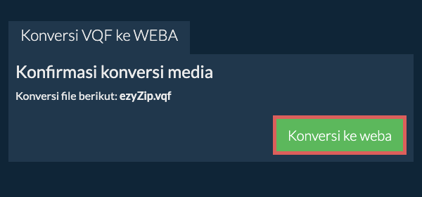 Konversi ke WEBA
