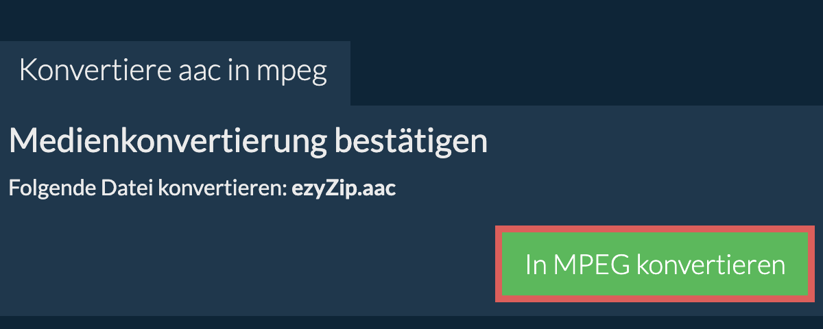 In MPEG konvertieren