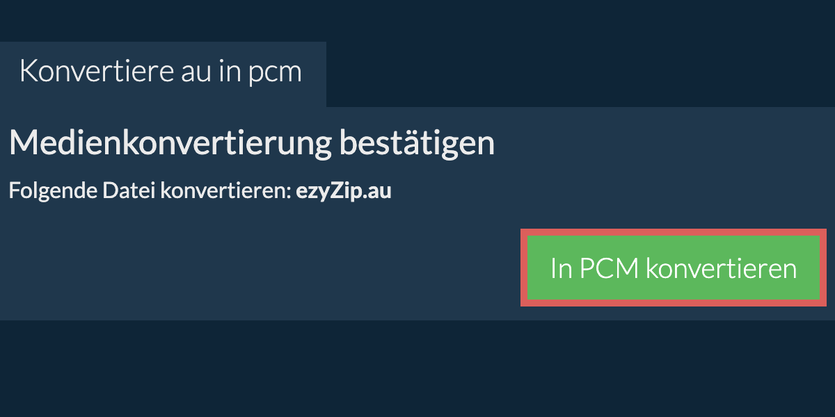 In PCM konvertieren