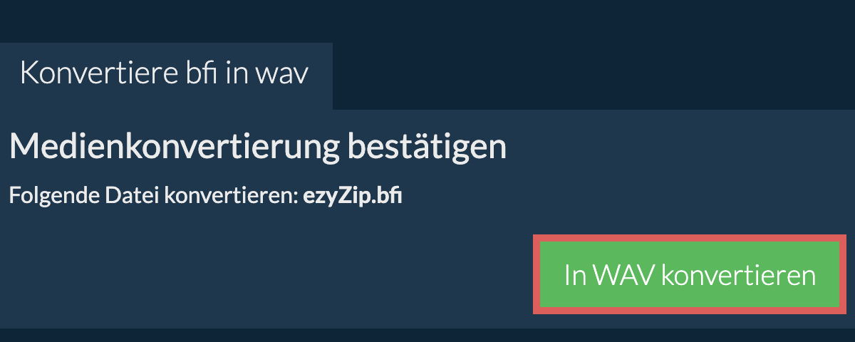 In WAV konvertieren